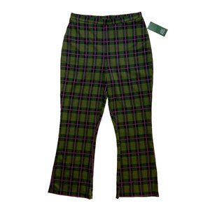 NWT Flare Plaid Pants